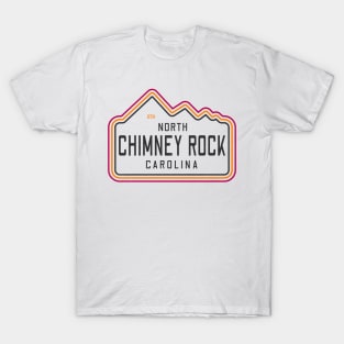 Visiting NC Mountain Cities Chimney Rock, NC Neon Range T-Shirt